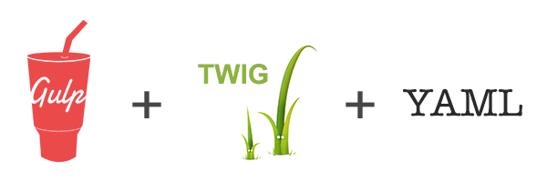 gulp + twig + yaml